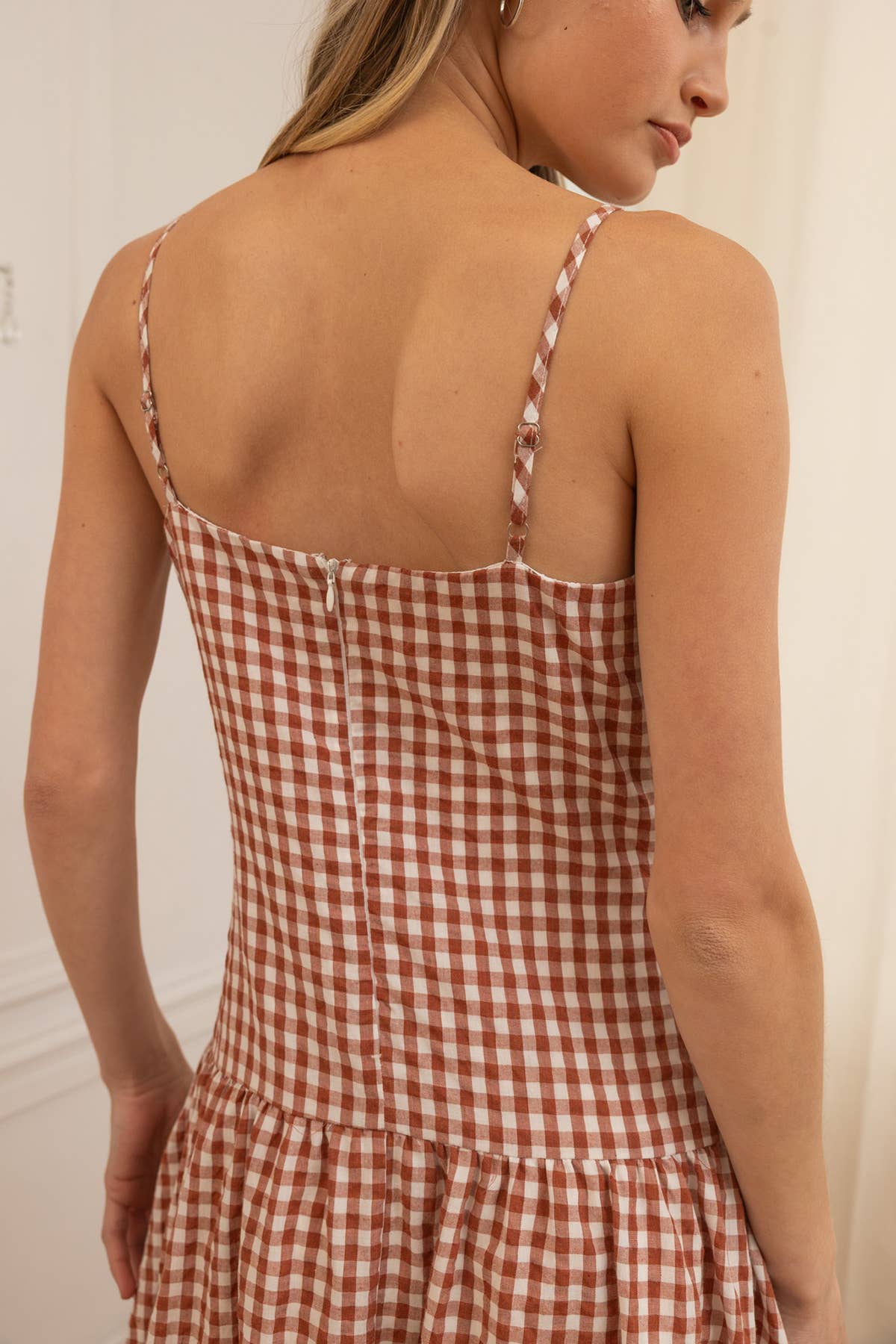 Gingham Sweetheart Midi Dress