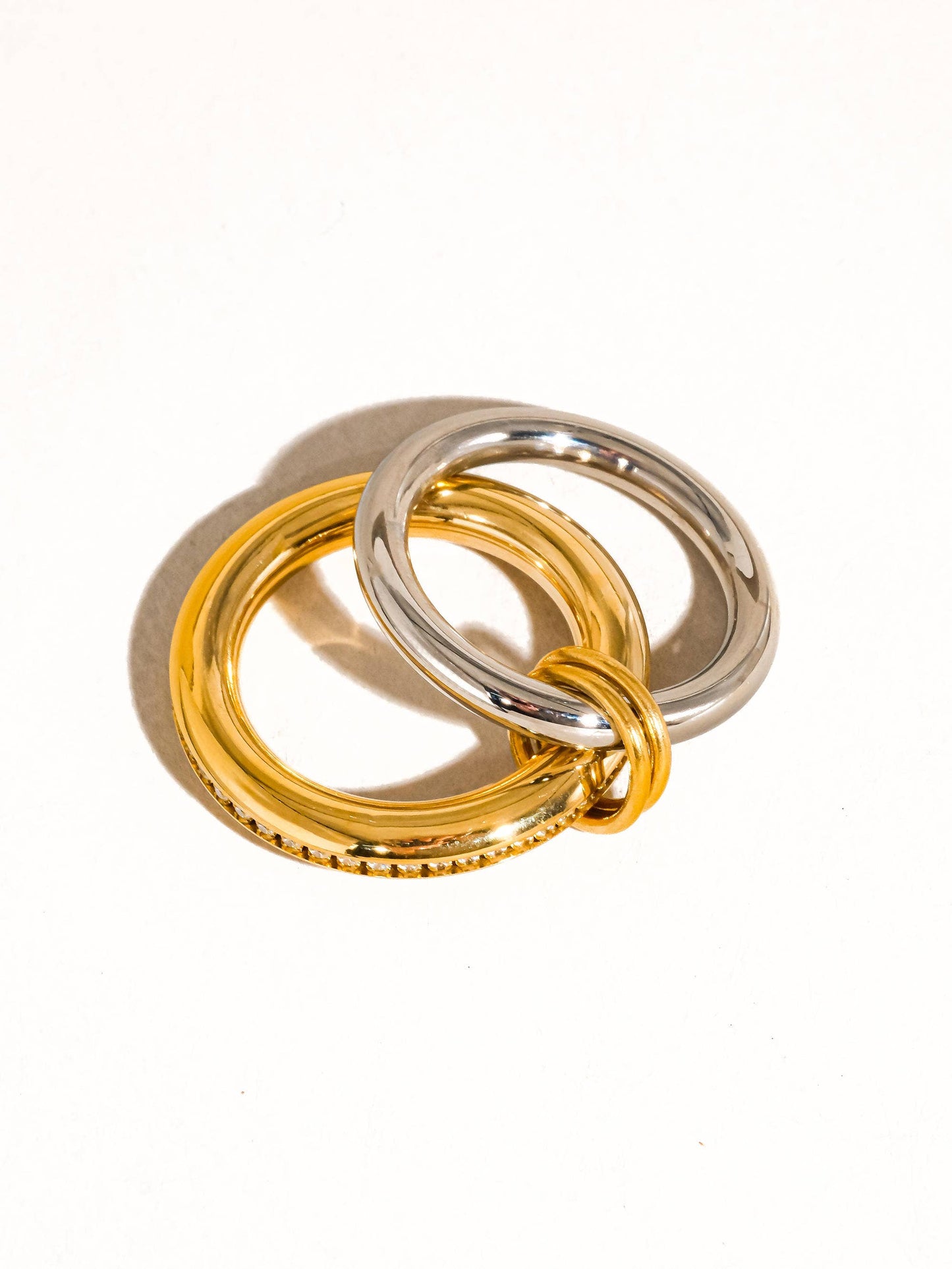 Bayard 18K Gold Non-Tarnish Multi Stack CZ Band Ring