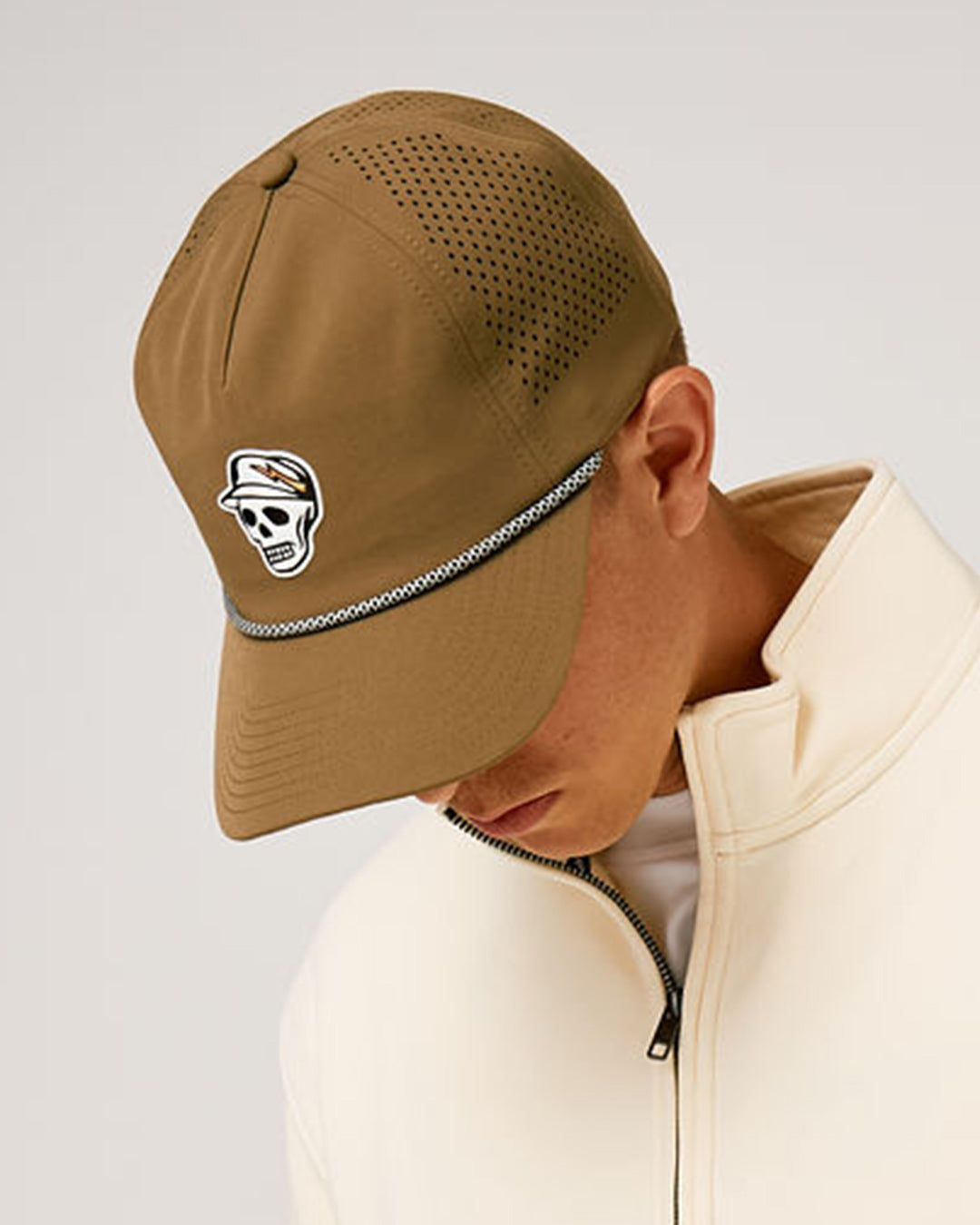 Perforated Performance Skull Caddie Hat