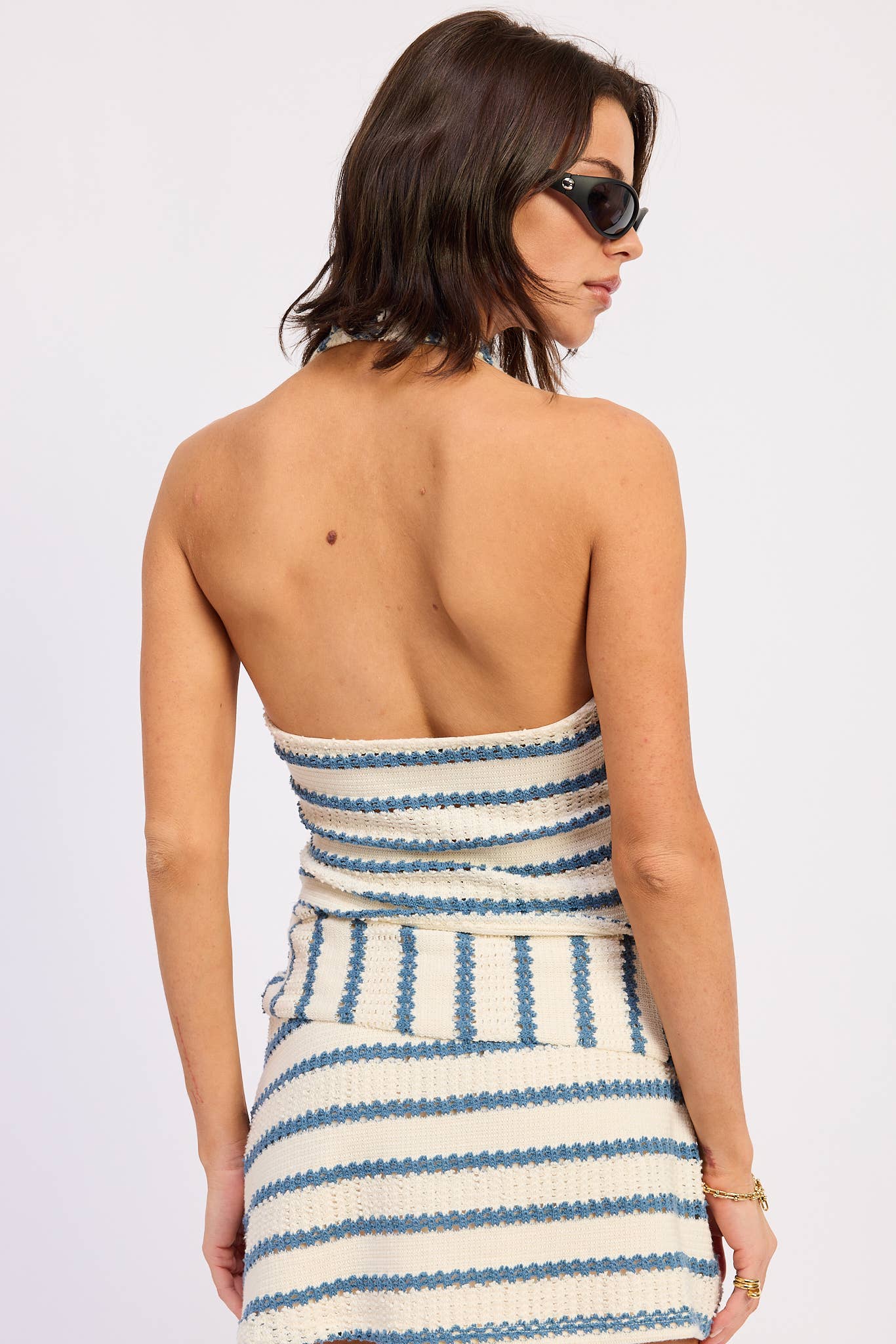 Striped Knit Halter Top