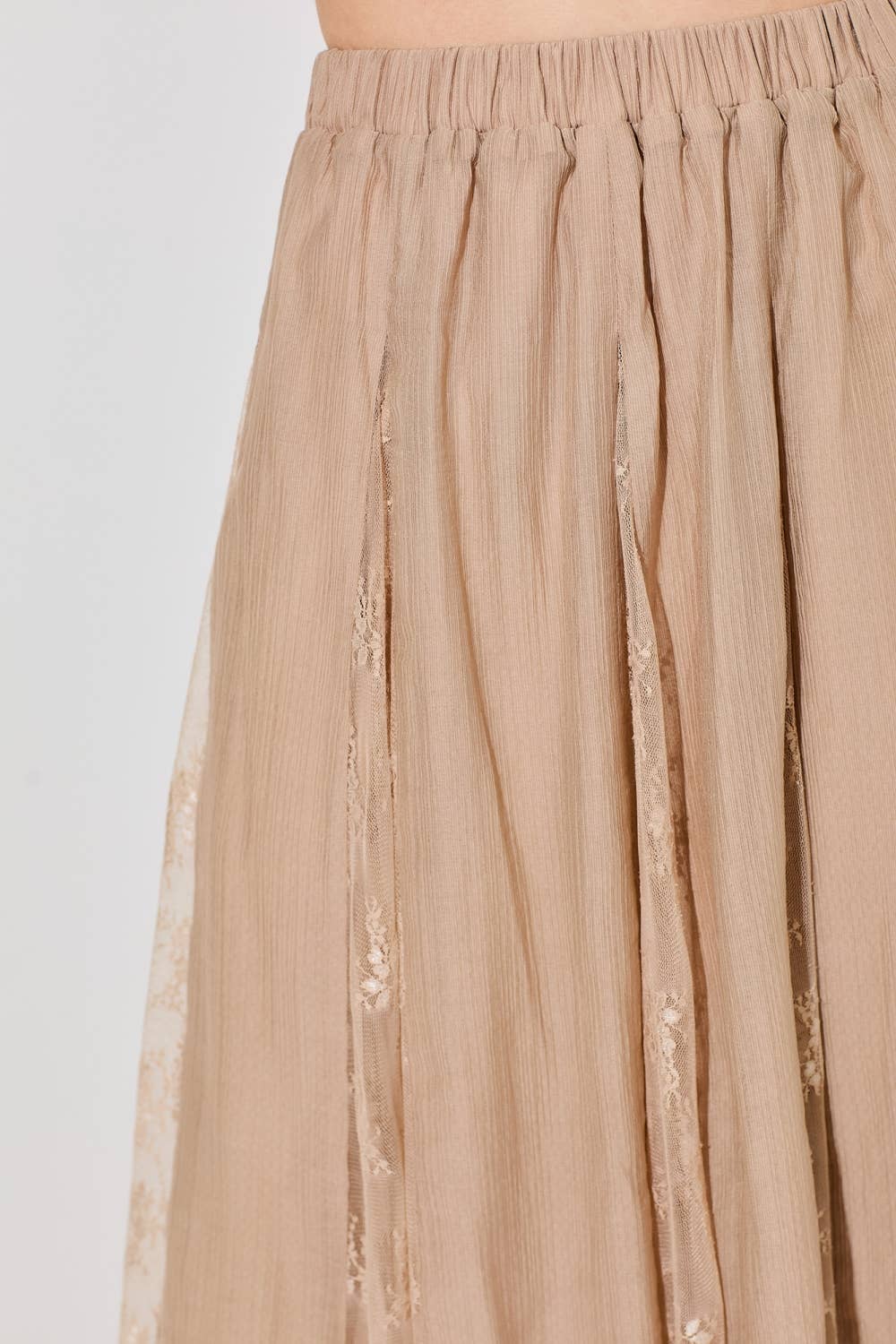 PRINTED FLORAL SHEER MAXI SKIRT