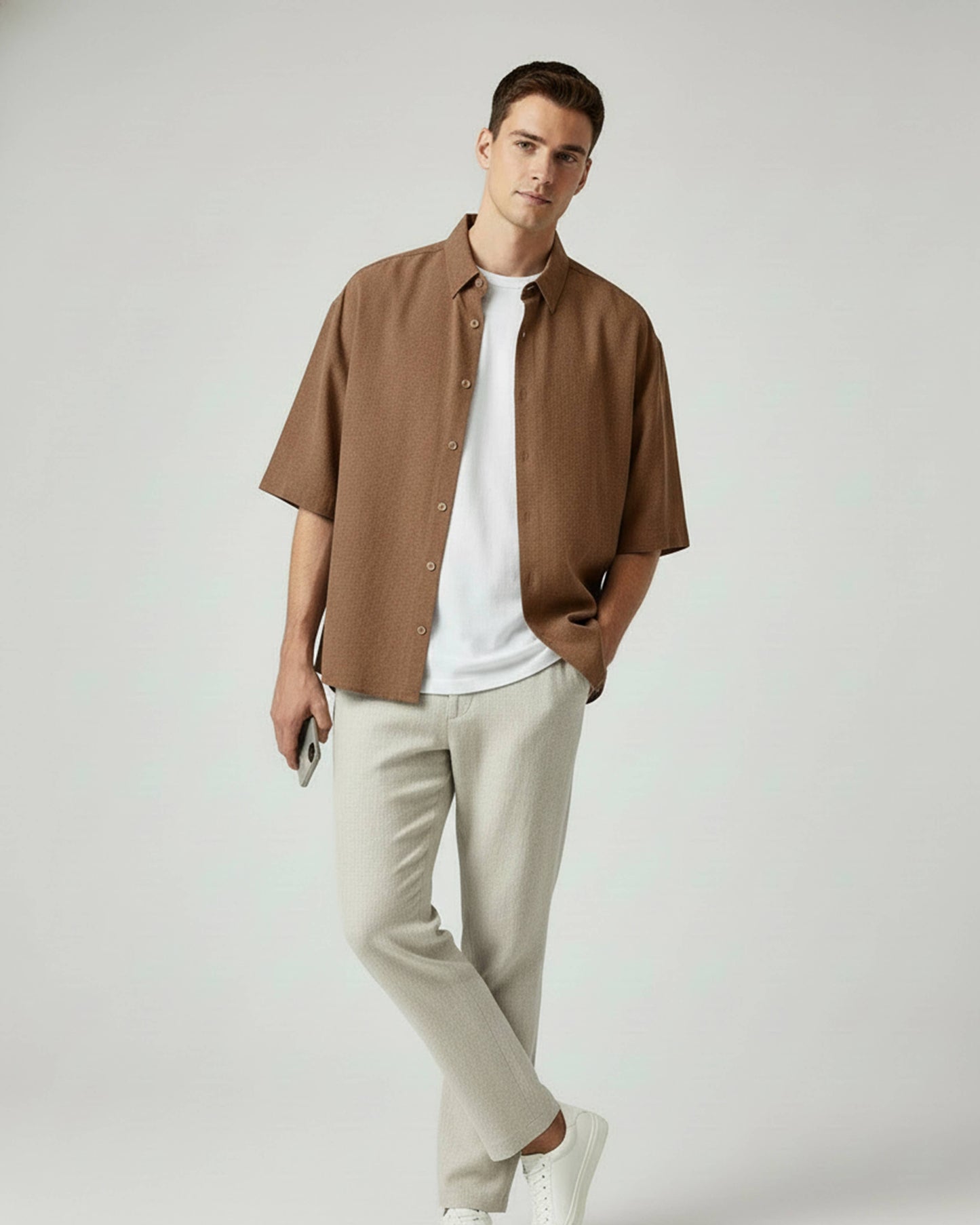 Chambray Boxy Fit Shirt