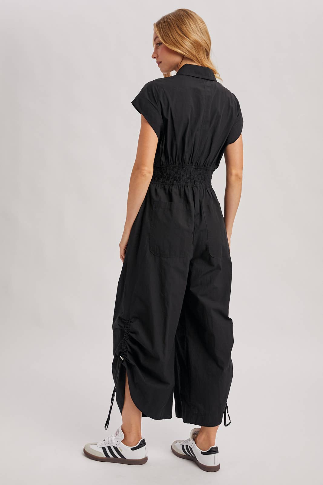 Button Down Utility Jumpsuit