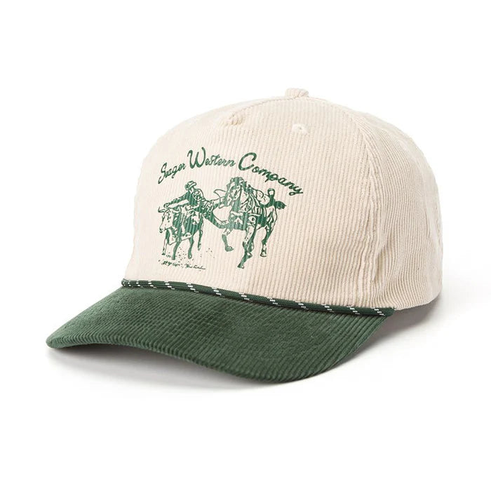 Natural Green Los Rios Corduroy Snapback Hat