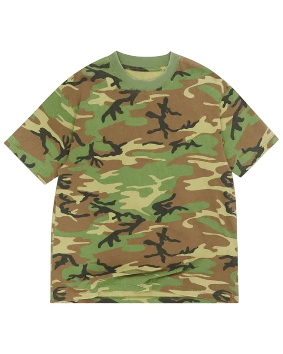 Oversized Box Tee – Vintage Army Camo