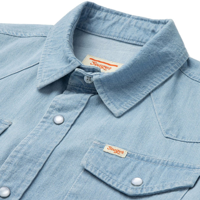 Reagan Pearl Snap Light Wash Indigo