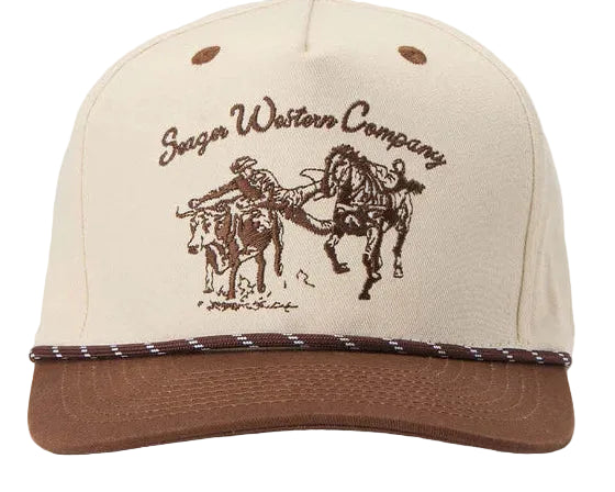 Cream & Brown Los Rios Canvas Snapback Hat