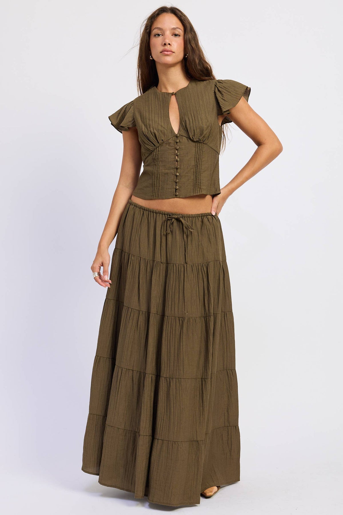 Tiered Maxi Skirt