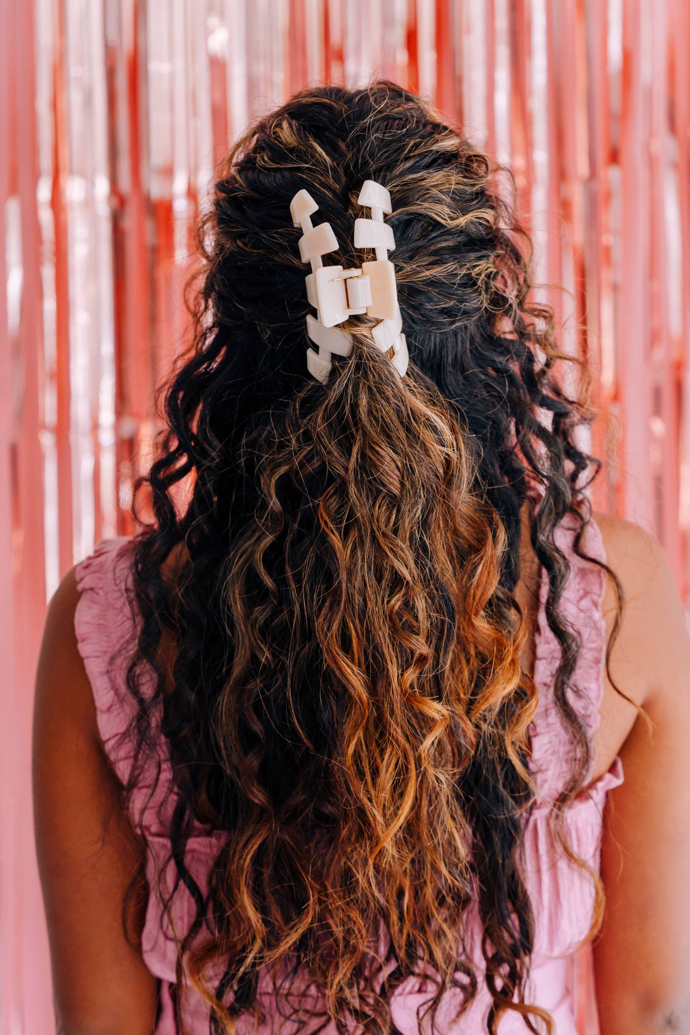 Almond Beige Classic Hair Clip | Large
