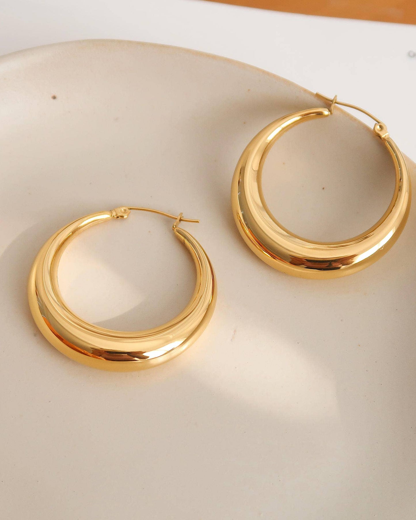 Galene Non-Tarnish Classic Large Hoop Earring