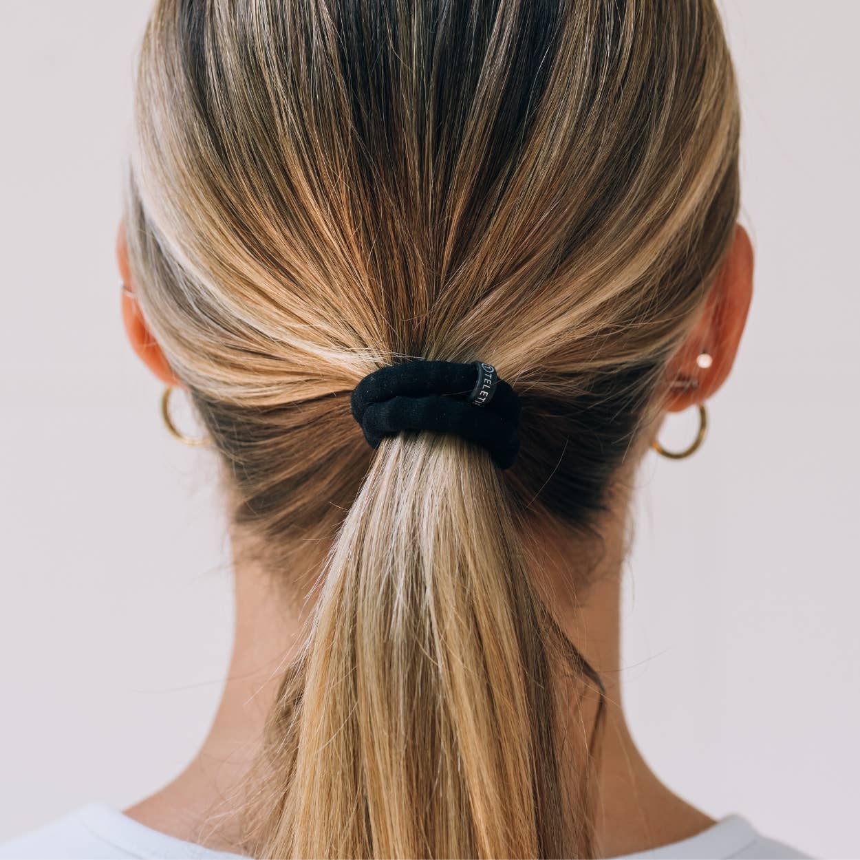 Jet Black Nylon Hair Ties | Small