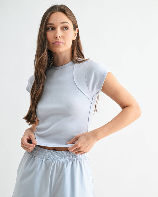 Ridge Raglan Ribbed Baby Tee
