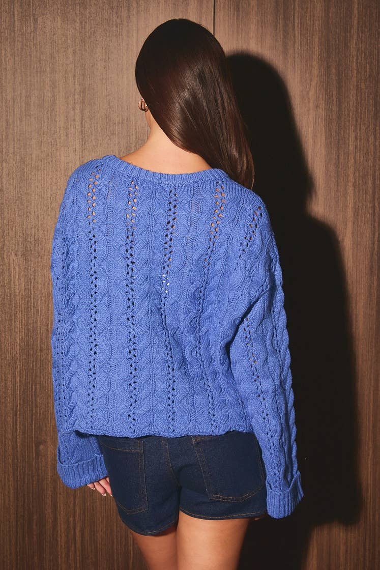 CABLE KNIT SWEATER TOP