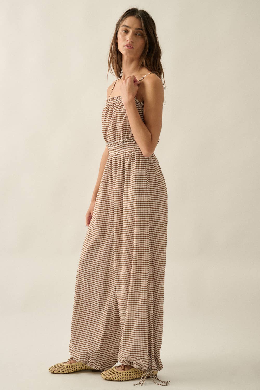 Gingham Cami Jumpsuit