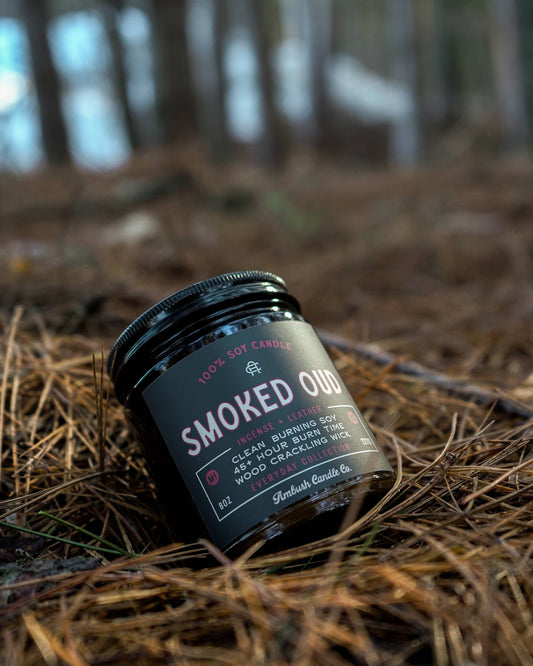 Smoked Oud | Incense + Leather 8oz Soy Candle