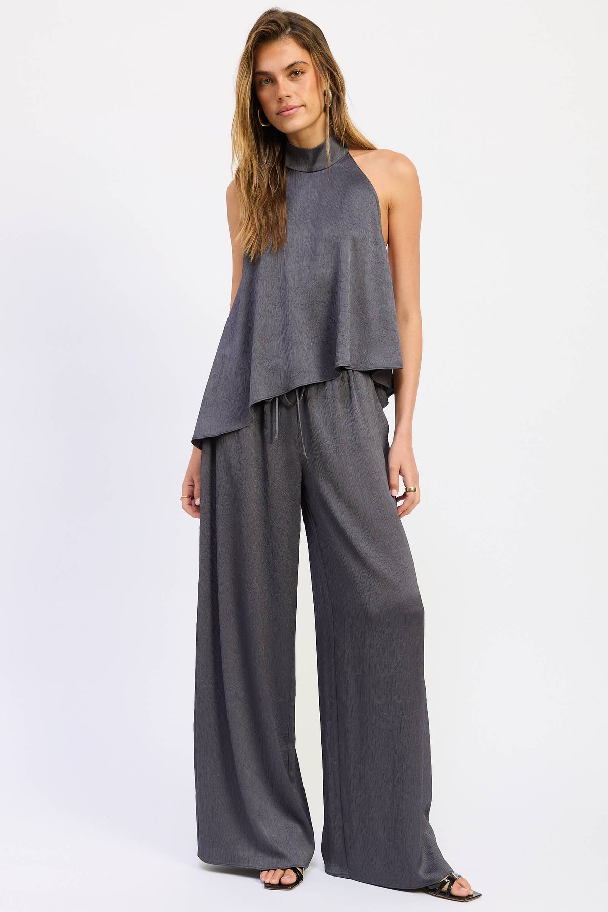 SATIN DRAWSTRING PANTS