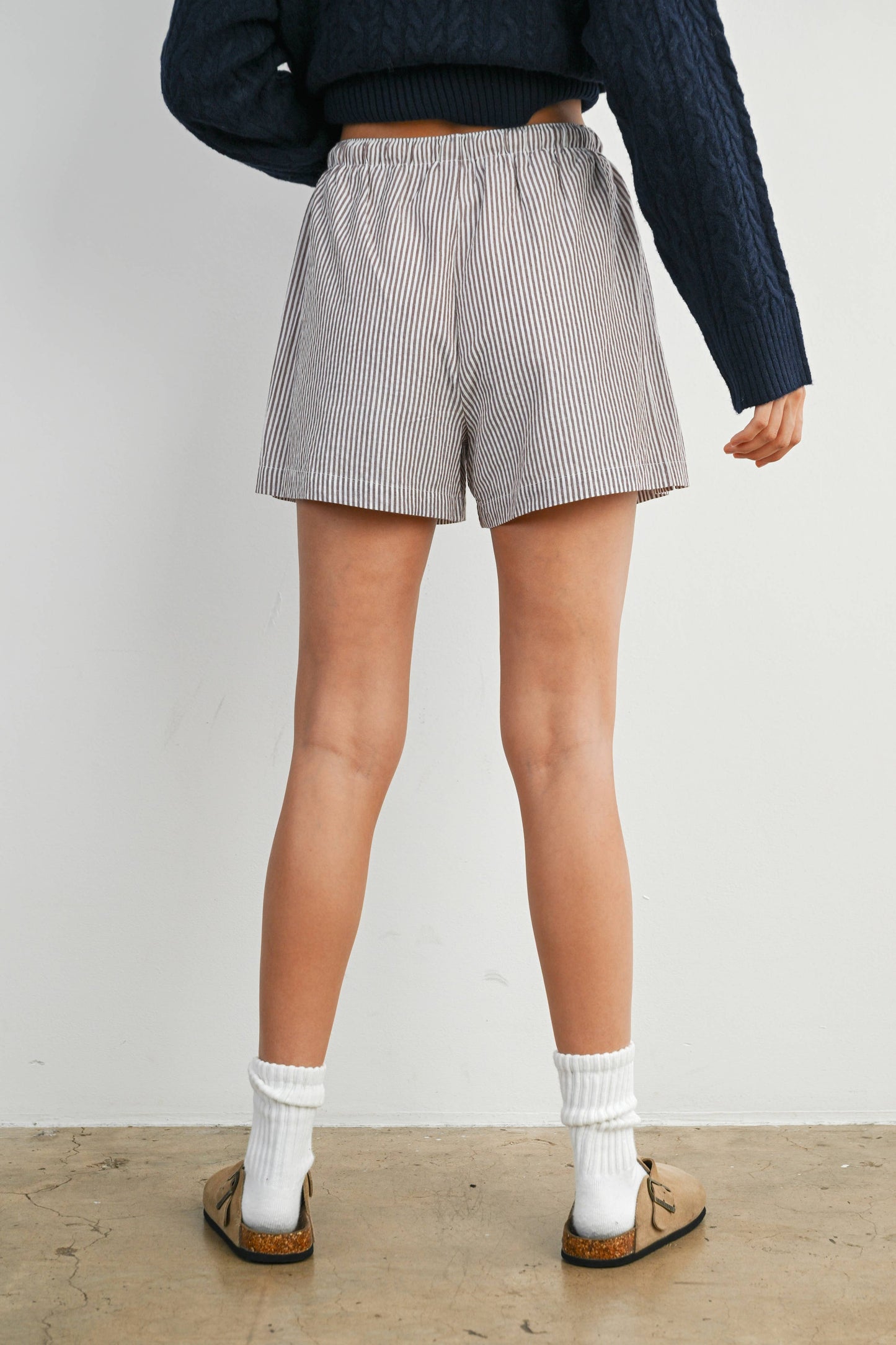 Casual Striped Drawstring Shorts - BMP7940