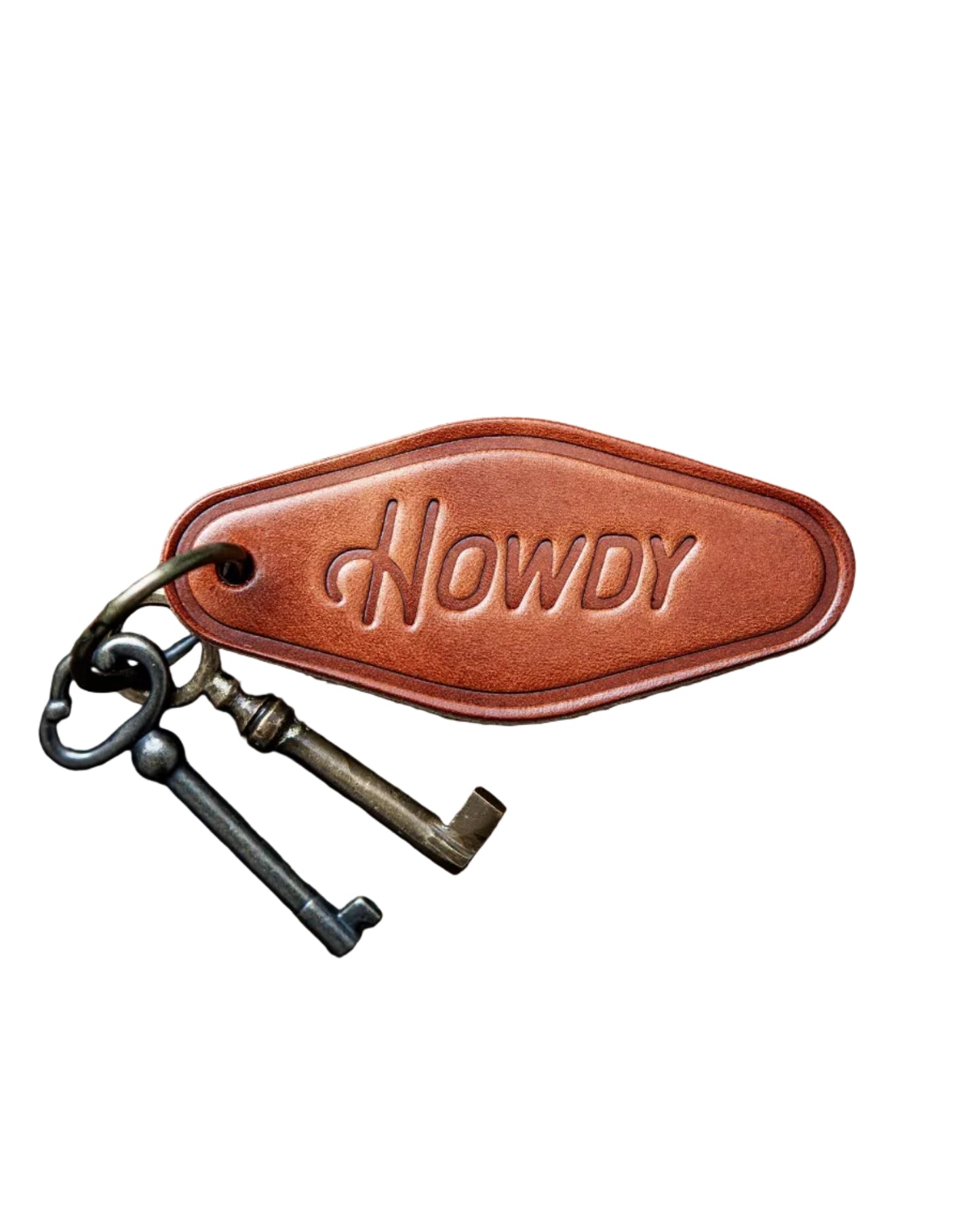 Howdy Leather Keychain Motel Style