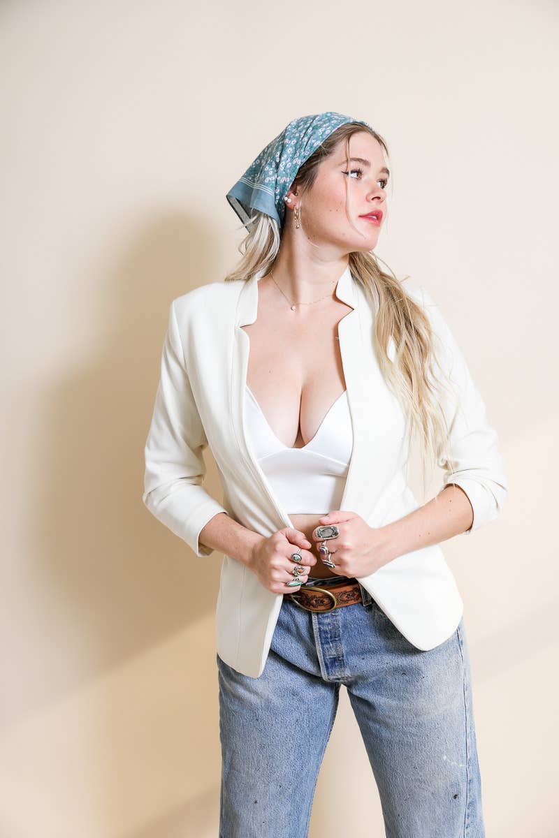 Cotton Field of Flowers Bandana - Muted Color Tones