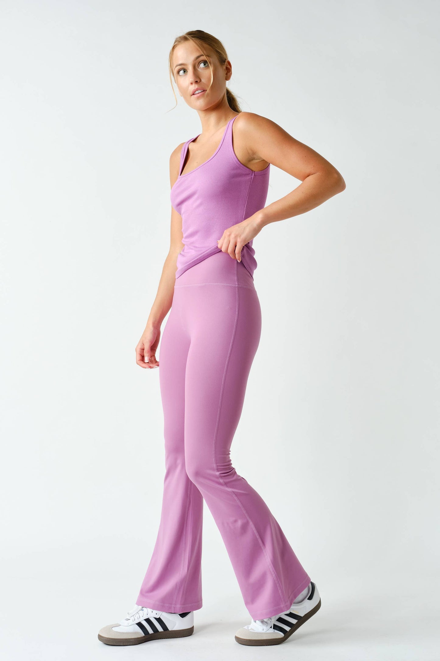 Square Neck Ribbed Tank Top