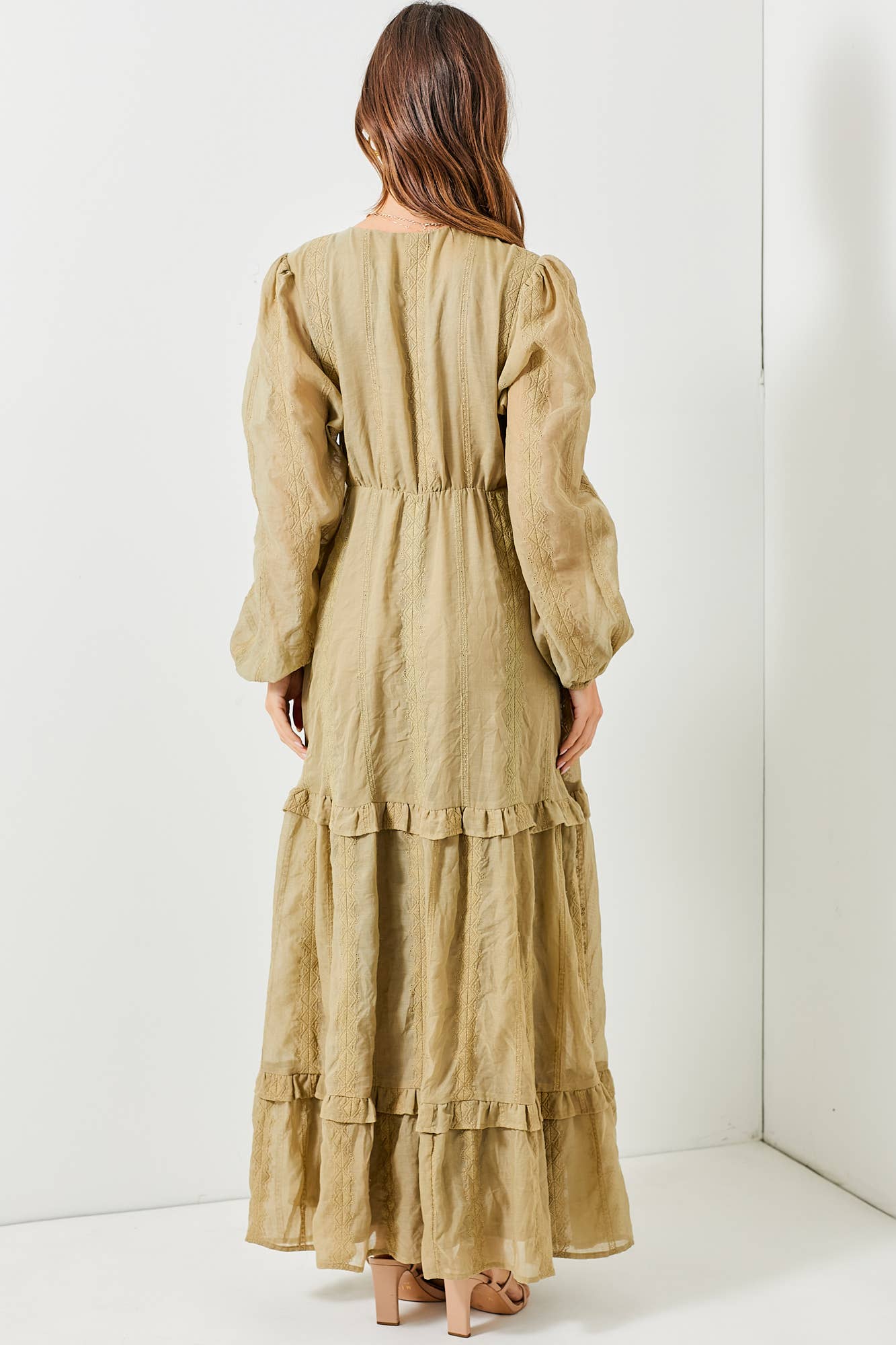 Deep V Neck Maxi Dress