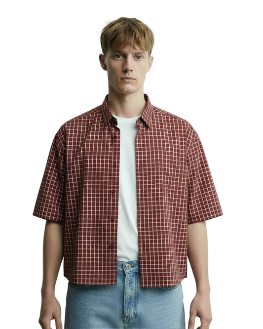 Checkered Boxy Fit Shirt