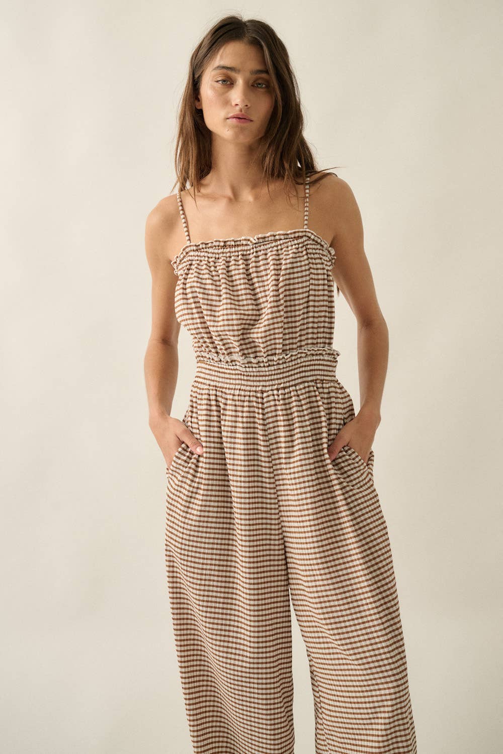 Gingham Cami Jumpsuit