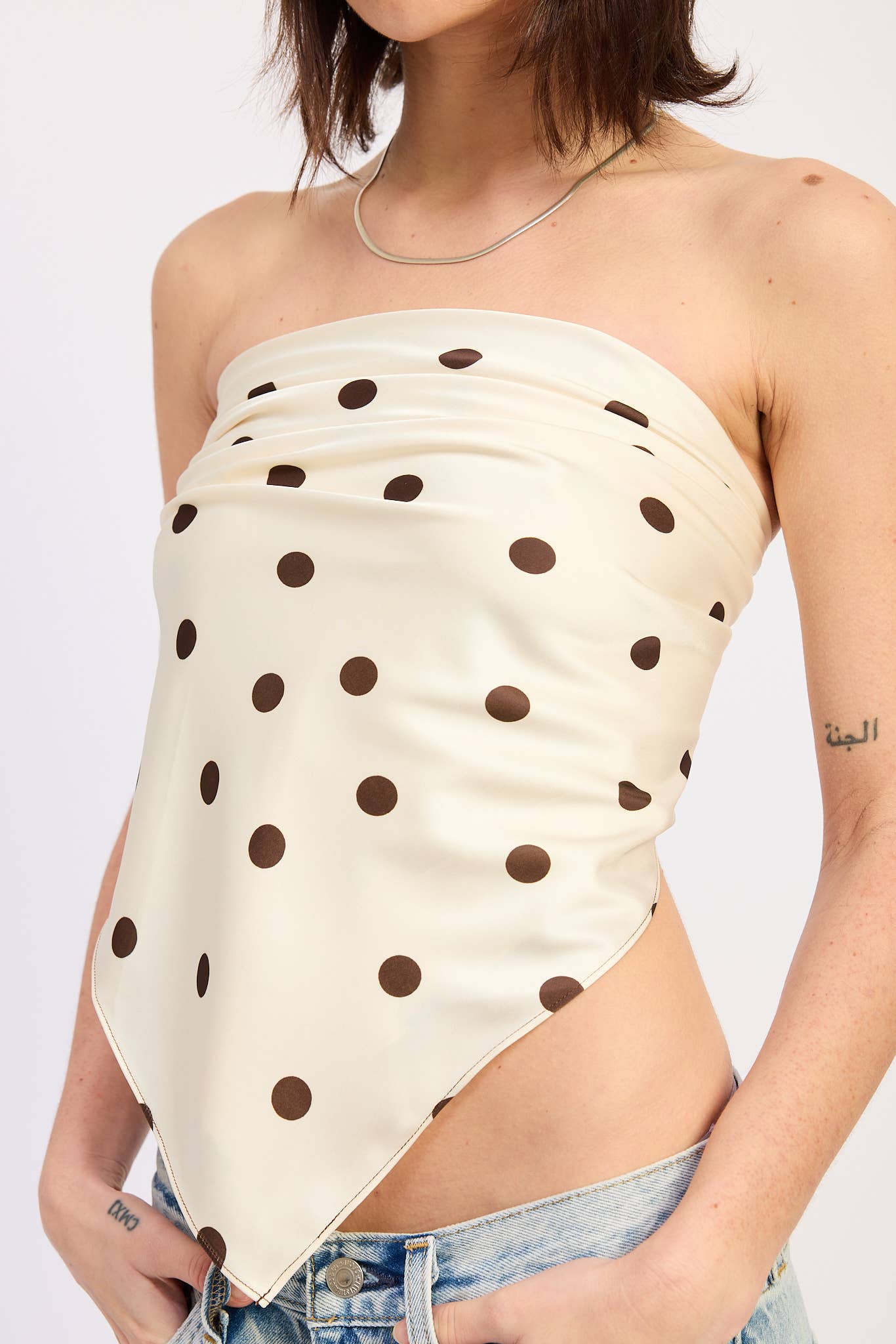 Polka Dot Scarf Top