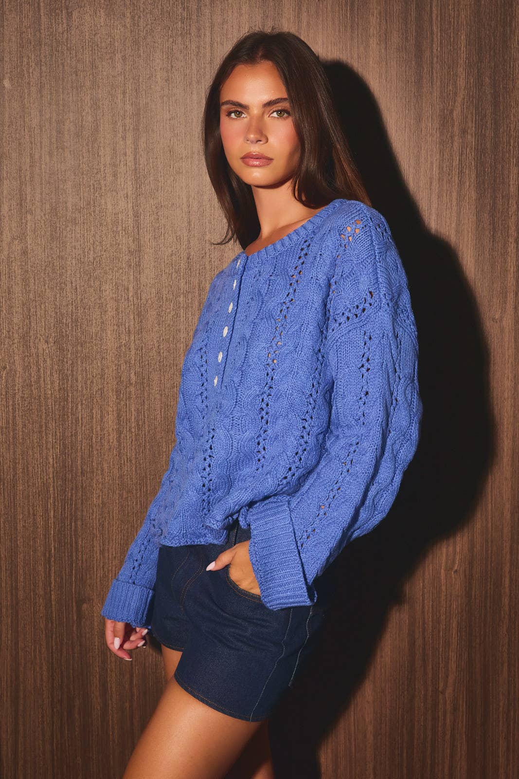 CABLE KNIT SWEATER TOP
