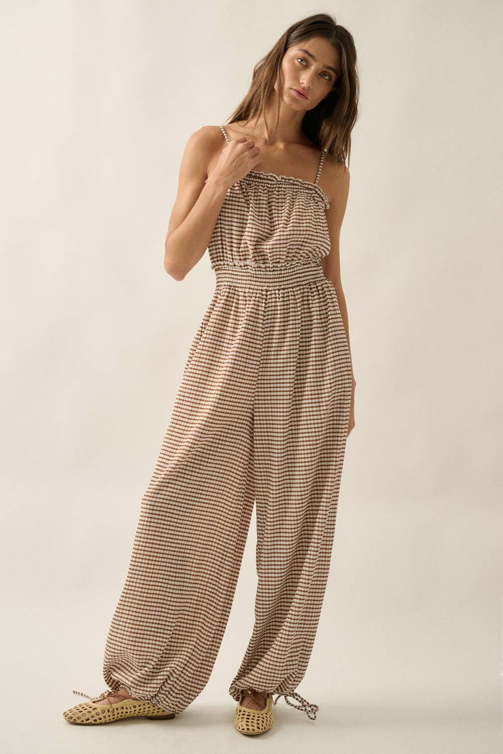 Gingham Cami Jumpsuit