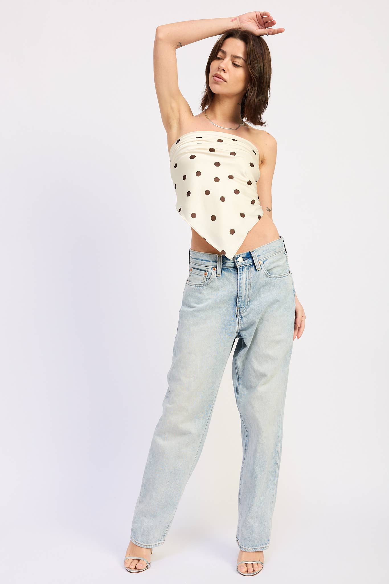 Polka Dot Scarf Top
