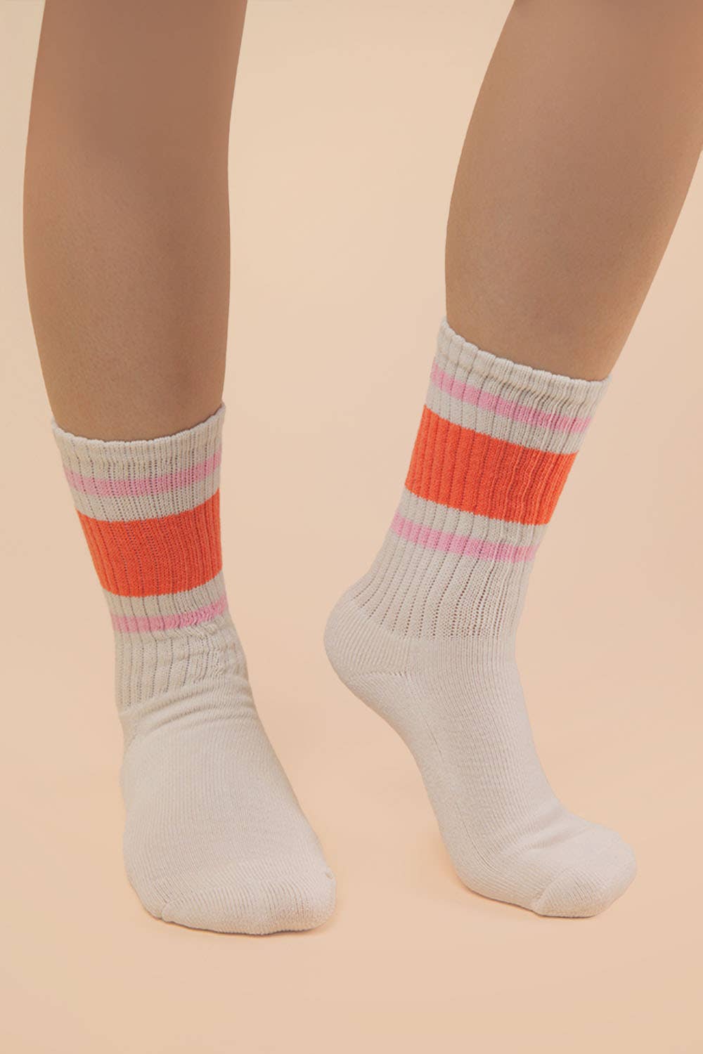 SC10045C - Color Block Crew Socks