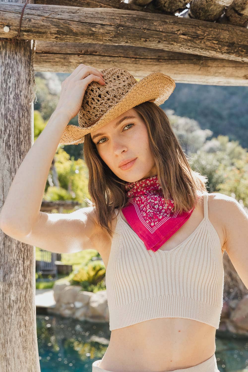 Boho Floral Cotton Bandana