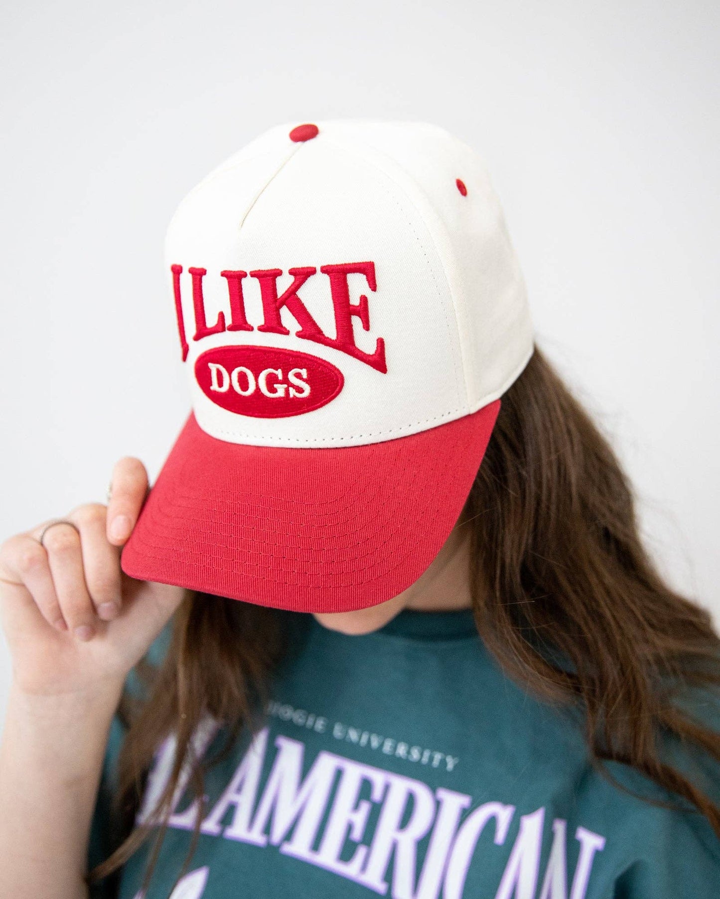 I like dogs |Cream and Red
