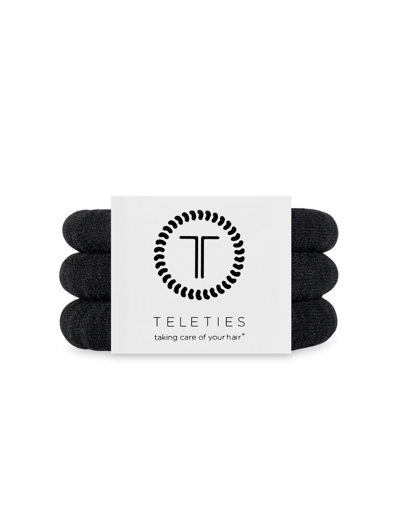 Jet Black Nylon Hair Ties | Small