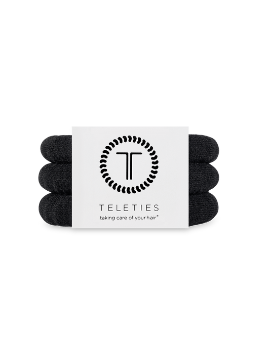 Jet Black Nylon Hair Ties | Small