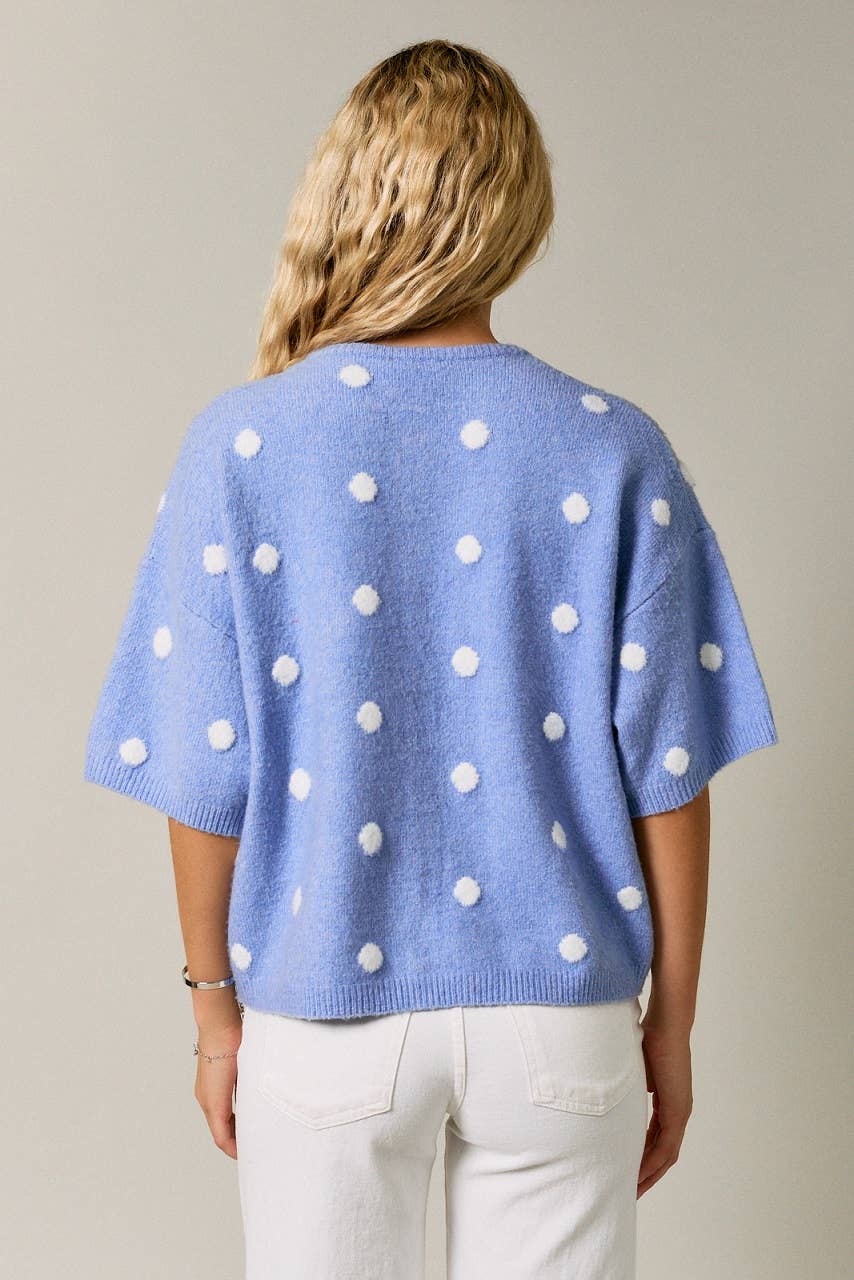 Polka Dot Sweater Cardigan
