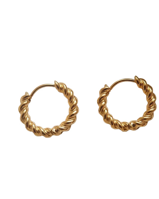 Cere 18K Gold Twisted Hoop Earrings