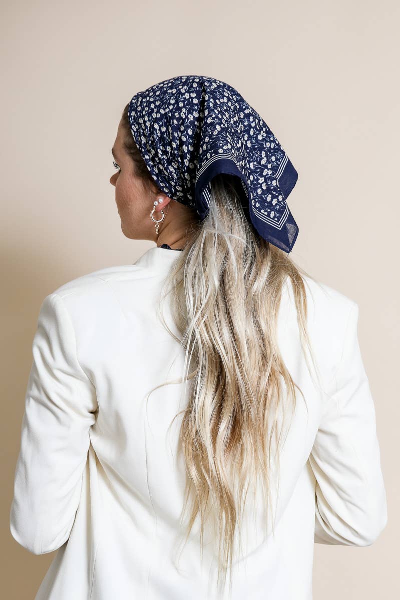 Cotton Field of Flowers Bandana - Muted Color Tones