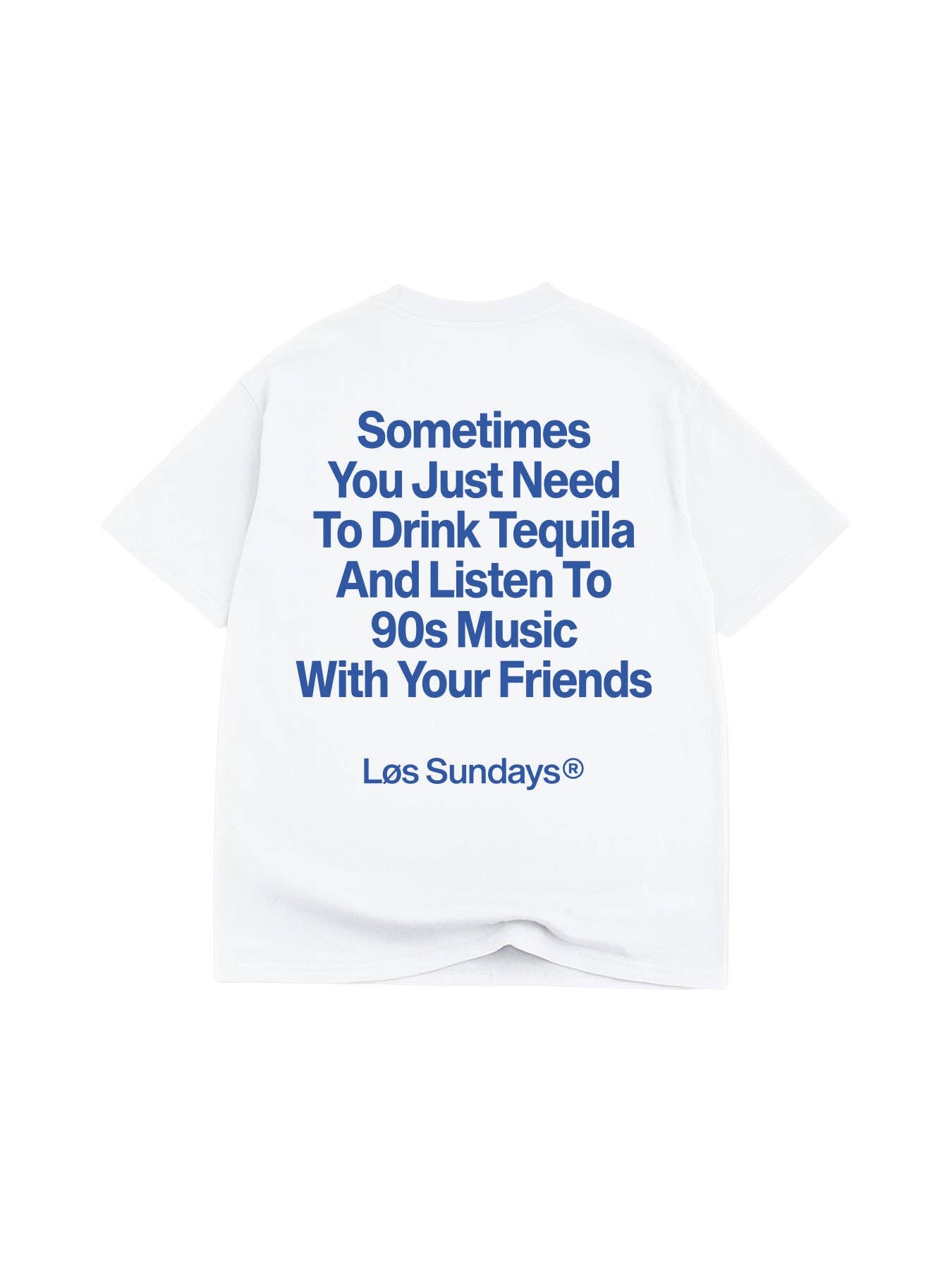 The 90's Music Tee - Blanc White / Blue