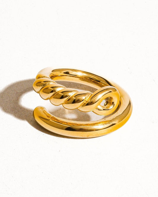 Zendaya 18K Gold Non-Tarnish Braided Ring