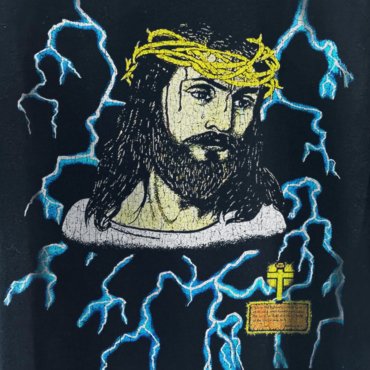 Matthew 24:27 Vintage Washed Black T-Shirt