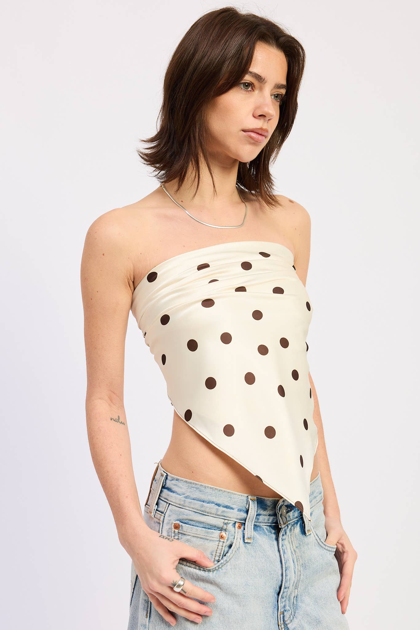 Polka Dot Scarf Top
