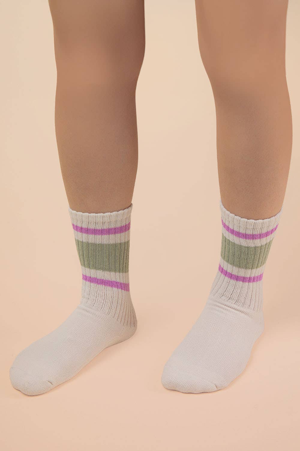 SC10045C - Color Block Crew Socks