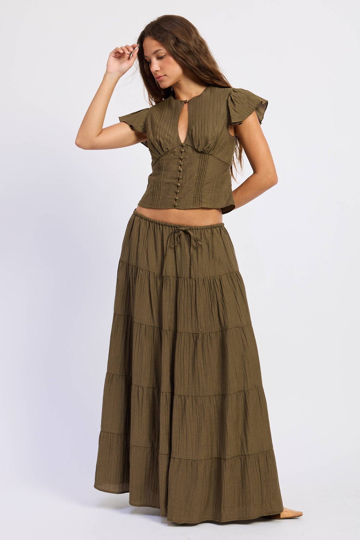 Tiered Maxi Skirt