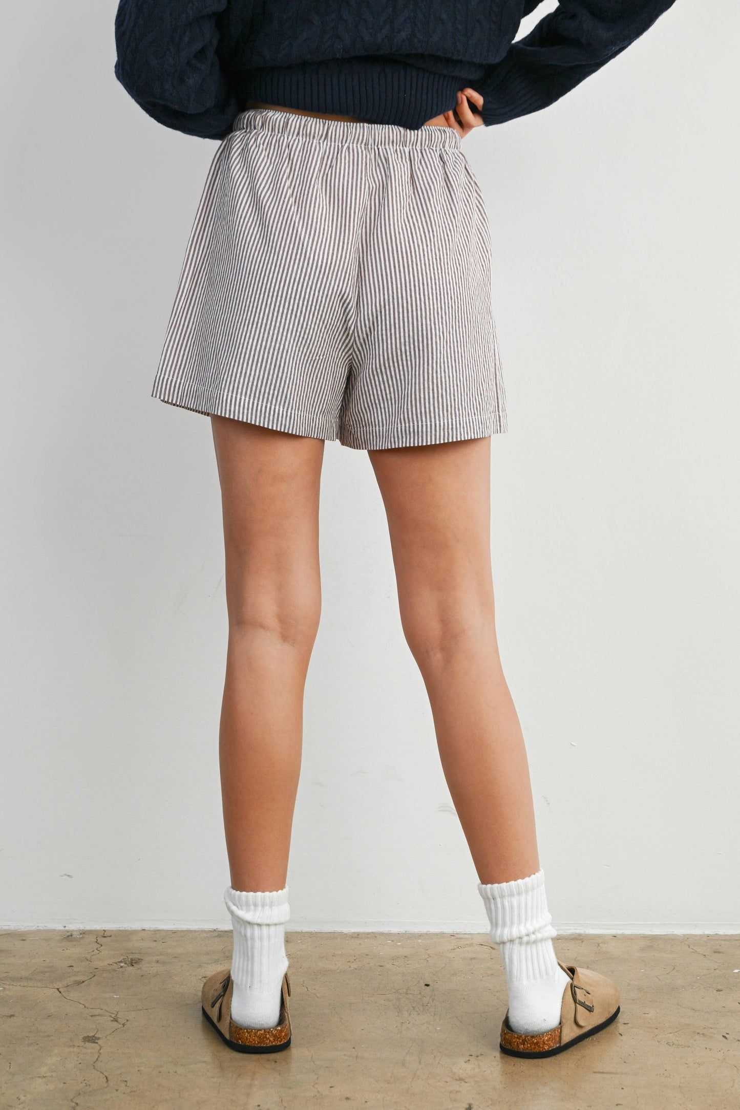 Casual Striped Drawstring Shorts - BMP7940