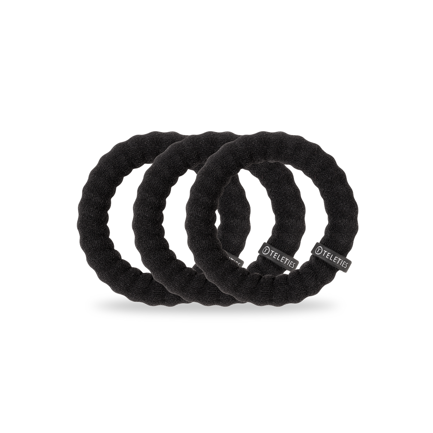 Jet Black Nylon Hair Ties | Large