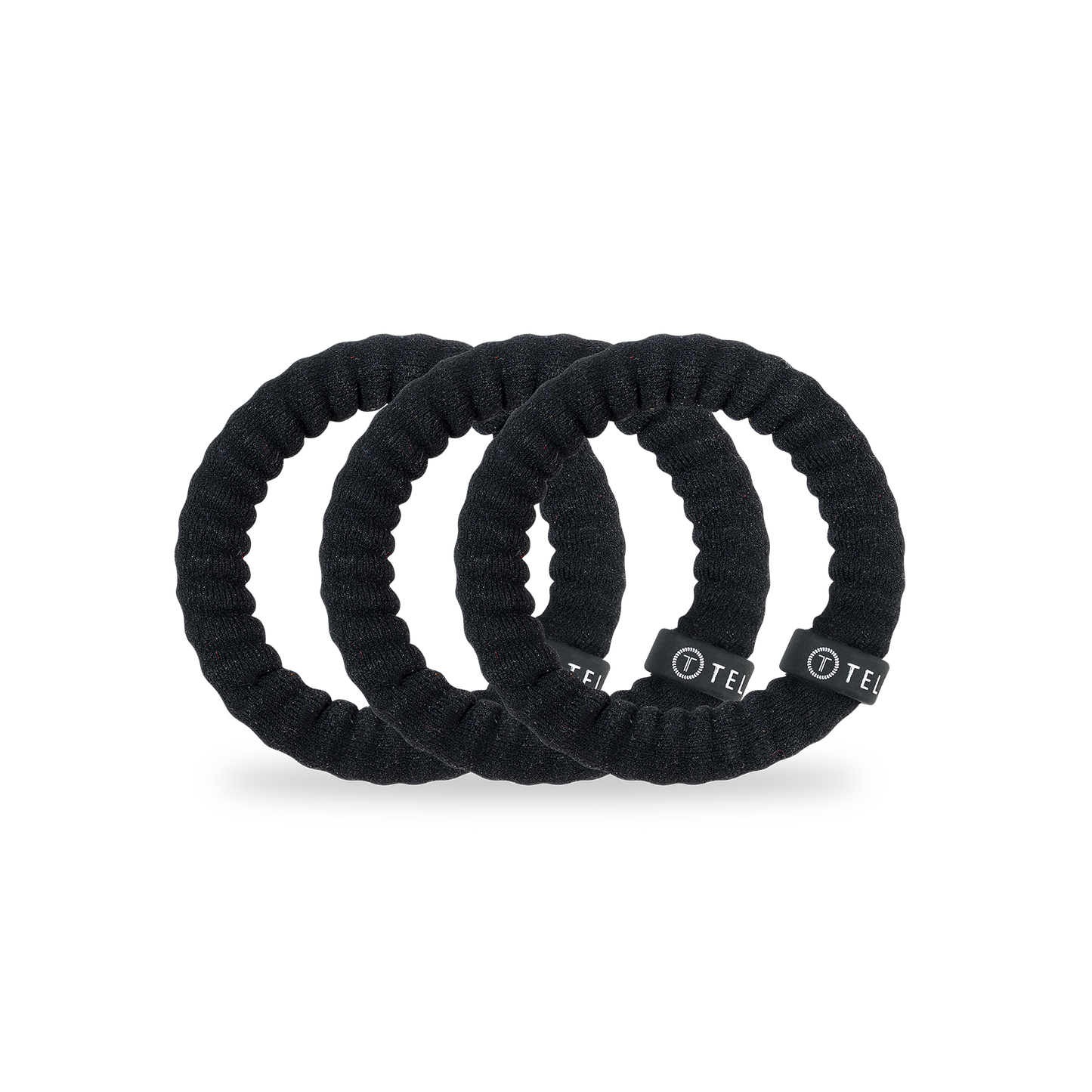 Jet Black Nylon Hair Ties | Small