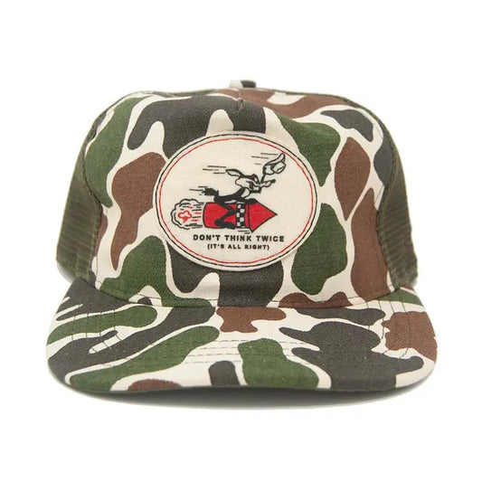 Don't Think Twice Camo Trucker Hat
