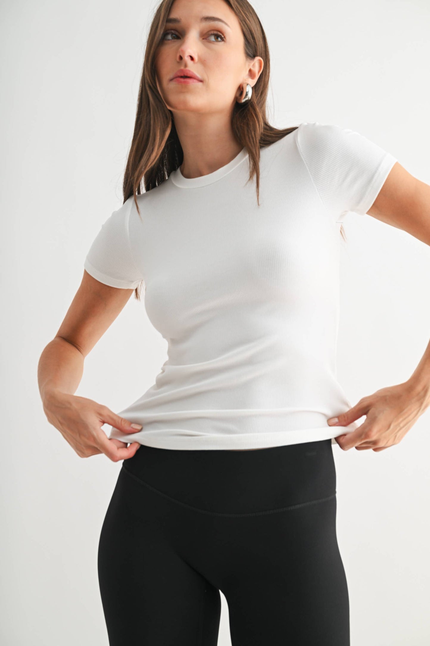 Essential Short Sleeve Ribbed Top